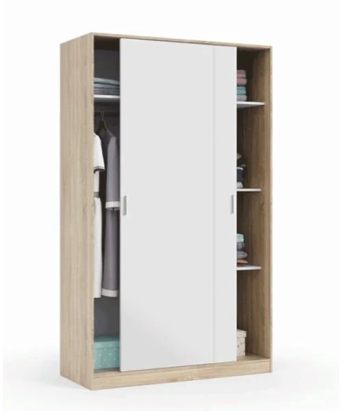 دولاب ملابس 2 ضلفة 220×120 سم – ابيض بيج – DHL-02